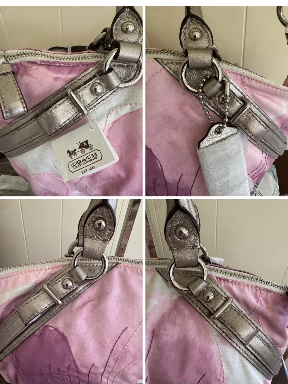Coach Y2K Madison Watercolor Floral Sophia Satchel Bag 17002 Pink - RARE - NWT